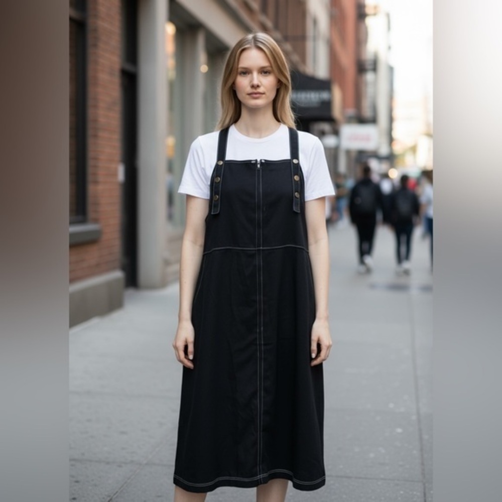 Marron De Maman Overall Dress Jumper Y2K 2000s 90s Emo Cute Trendy M-L